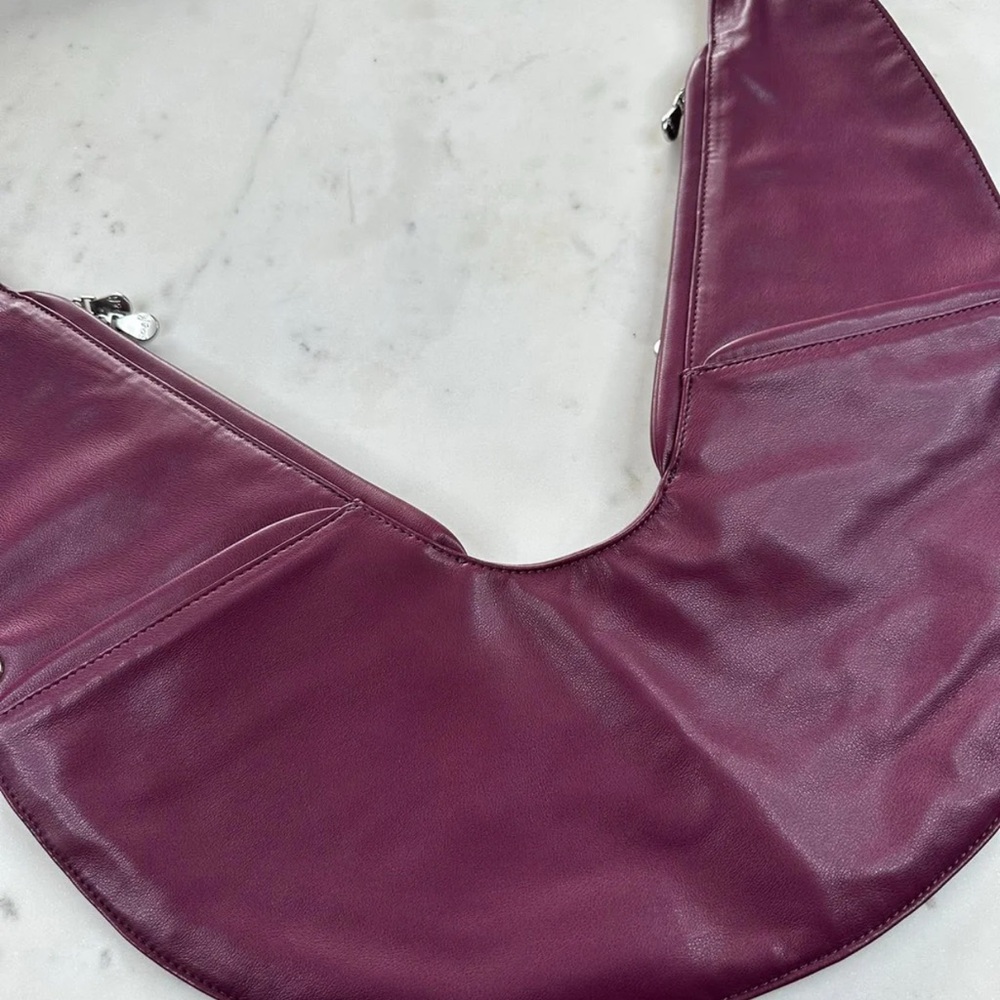 Faux Leather Purple Women's Sash Crossbody Bag